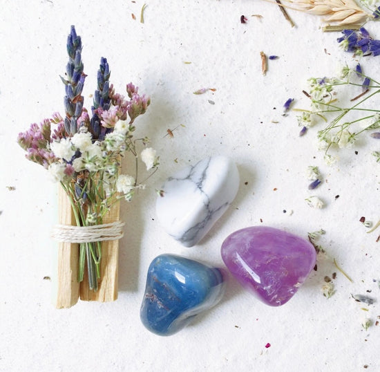 Stress less, Anti Anxiety & Depression Crystal Healing Kit - Crystals for Anxiety and Depression