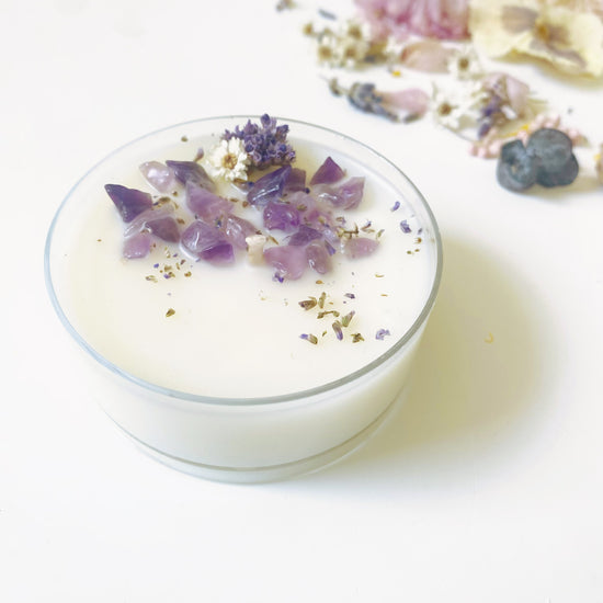 Calming Crystals & Intention Candle