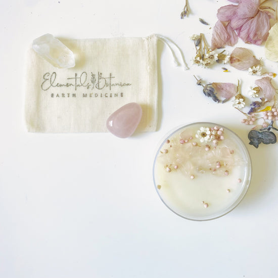 Love Crystals & Intention Candle