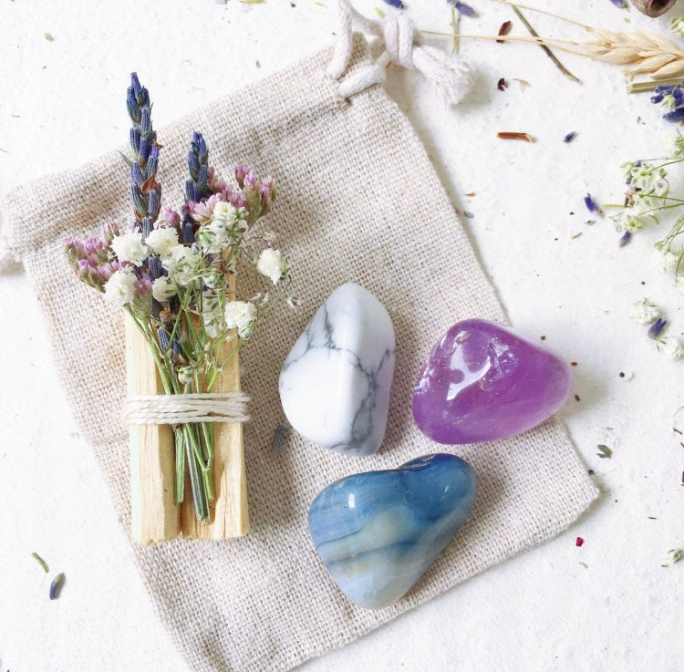 Stress less, Anti Anxiety & Depression Crystal Healing Kit - Crystals for Anxiety and Depression