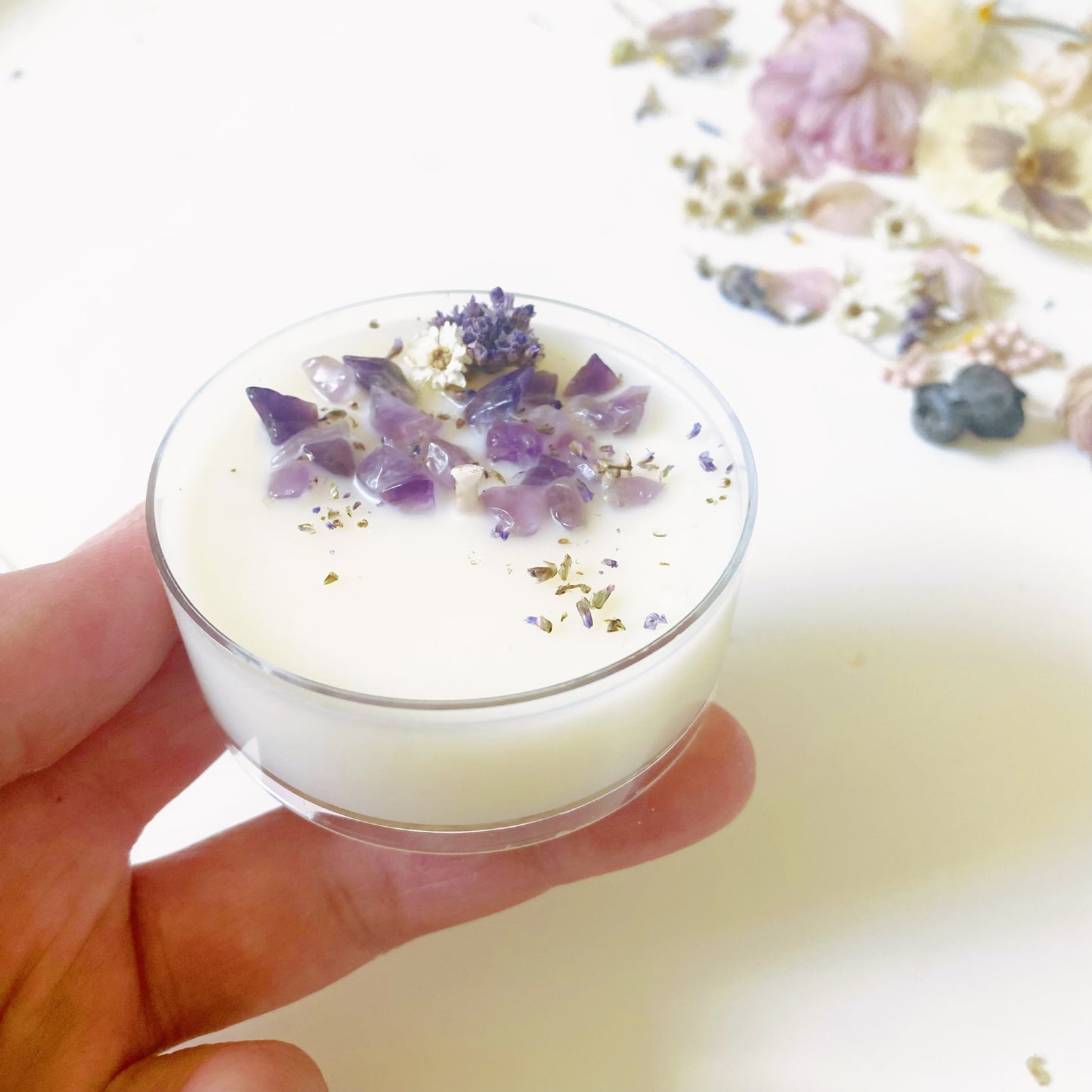 Calming Crystals & Intention Candle