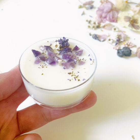 Calming Crystals & Intention Candle